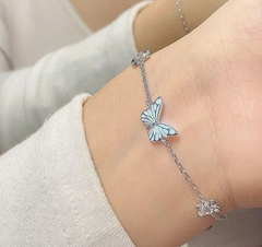 Collier Papillon Lumineux Intelligent Bleu