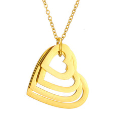 Custom Stainless Steel Heart Hollow Necklace, Pendant