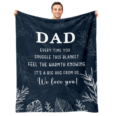 Dad Blanket With Heart-Felt Message