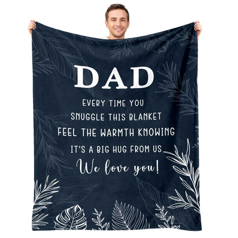 Dad Blanket With Heart-Felt Message