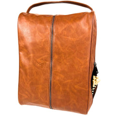 Premium Golf Shoe Bag for Men Faux Leather