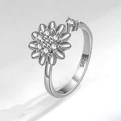 Simple Sunflower Shape Ring for Men and Women