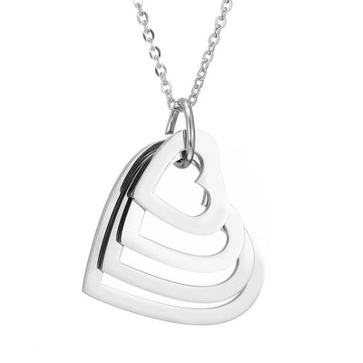 Custom Stainless Steel Heart Hollow Necklace, Pendant