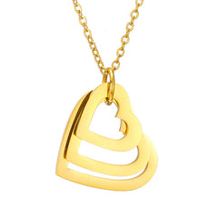 Custom Stainless Steel Heart Hollow Necklace, Pendant