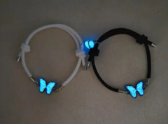 Collier Papillon Lumineux Intelligent Bleu