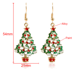 Christmas Tree Pendant Earrings