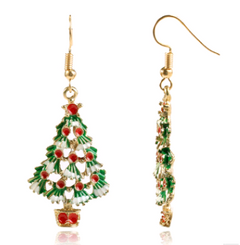 Christmas Tree Pendant Earrings