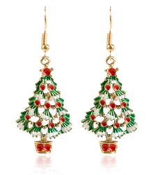 Christmas Tree Pendant Earrings